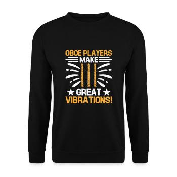 Joueur de hautbois Hautbois Basoonist Marching Band Instrumen - Sweat-shirt Unisexe - noir - Devant - Alina (178cm) & Michal (187cm)