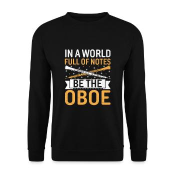Oboe Player Oboe Basoonist Marching Band Instrumen - Unisex Sweatshirt - black - Front - Alina (178cm) & Michal (187cm)