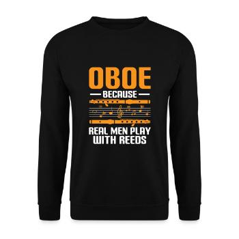 Oboe Player Oboe Basoonist Marching Band Instrumen - Unisex Sweatshirt - black - Front - Alina (178cm) & Michal (187cm)