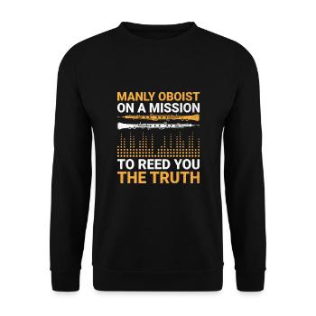 Oboist Oboe Basoonist Marching Band Instrumen - Unisex Pullover - Schwarz - Vorne - Alina (178cm) & Michal (187cm)
