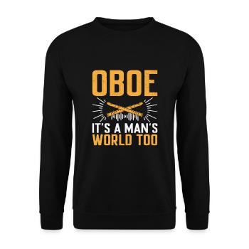 Joueur de hautbois Hautbois Basoonist Marching Band Instrumen - Sweat-shirt Unisexe - noir - Devant - Alina (178cm) & Michal (187cm)