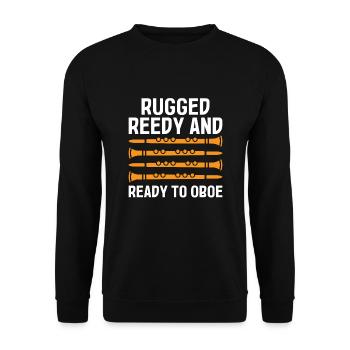 Joueur de hautbois Hautbois Basoonist Marching Band Instrumen - Sweat-shirt Unisexe - noir - Devant - Alina (178cm) & Michal (187cm)