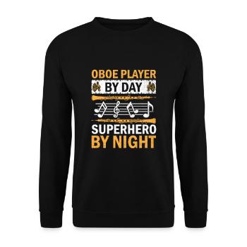 Oboe Player Oboe Basoonist Marching Band Instrumen - Unisex Sweatshirt - black - Front - Alina (178cm) & Michal (187cm)