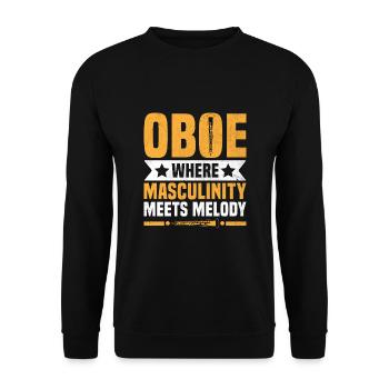 Oboe Player Oboe Basoonist Marching Band Instrumen - Unisex Sweatshirt - black - Front - Alina (178cm) & Michal (187cm)