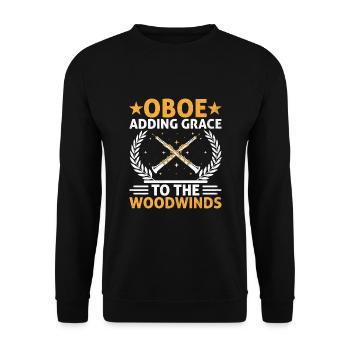 Oboist Oboe Basoonist Marching Band Instrumen - Unisex Pullover - Schwarz - Vorne - Alina (178cm) & Michal (187cm)