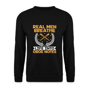 Oboe Player Oboe Basoonist Marching Band Instrumen - Unisex Sweatshirt - black - Front - Alina (178cm) & Michal (187cm)