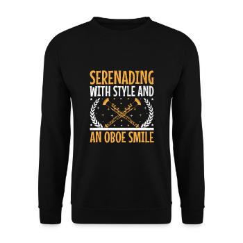 Oboist Oboe Basoonist Marching Band Instrumen - Unisex Pullover - Schwarz - Vorne - Alina (178cm) & Michal (187cm)