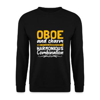 Oboe Player Oboe Basoonist Marching Band Instrumen - Unisex Sweatshirt - black - Front - Alina (178cm) & Michal (187cm)