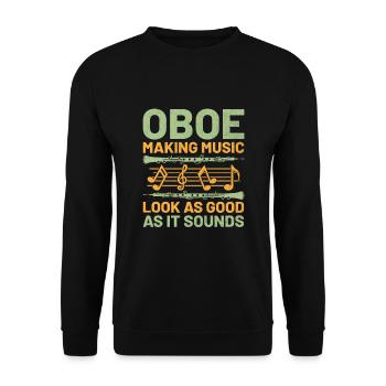 Oboist Oboe Basoonist Marching Band Instrumen - Unisex Pullover - Schwarz - Vorne - Alina (178cm) & Michal (187cm)