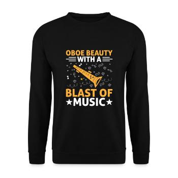 Oboist Oboe Basoonist Marching Band Instrumen - Unisex Pullover - Schwarz - Vorne - Alina (178cm) & Michal (187cm)