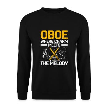 Oboist Oboe Basoonist Marching Band Instrumen - Unisex Pullover - Schwarz - Vorne - Alina (178cm) & Michal (187cm)