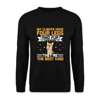 Pet Sitter Pet Sitting Dog and Cat Sitters Dog Wal - Unisex Sweatshirt - black - Front - Alina (178cm) & Michal (187cm)
