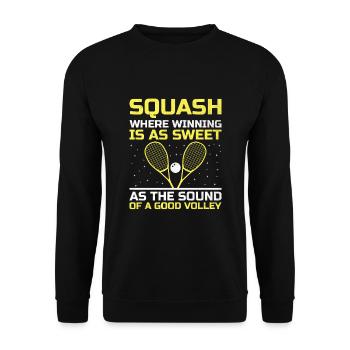 Squash Player Squash Tennis Player Raquetball Spor - Unisex Sweatshirt - black - Front - Alina (178cm) & Michal (187cm)
