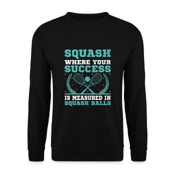 Squash Player Squash Tennis Player Raquetball Spor - Unisex Sweatshirt - black - Front - Alina (178cm) & Michal (187cm)