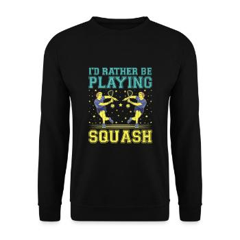 Squash Player Squash Tennis Player Raquetball Spor - Unisex Sweatshirt - black - Front - Alina (178cm) & Michal (187cm)
