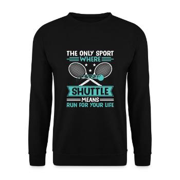 Squash Player Squash Tennis Player Raquetball Spor - Unisex Sweatshirt - black - Front - Alina (178cm) & Michal (187cm)
