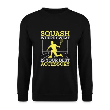 Squash Player Squash Tennis Player Raquetball Spor - Unisex Sweatshirt - black - Front - Alina (178cm) & Michal (187cm)