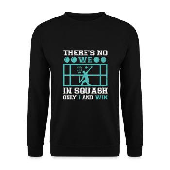 Squashspieler Squash-Tennisspieler Raquetball-Spor - Unisex Pullover - Schwarz - Vorne - Alina (178cm) & Michal (187cm)