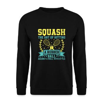 Squash Player Squash Tennis Player Raquetball Spor - Unisex Sweatshirt - black - Front - Alina (178cm) & Michal (187cm)
