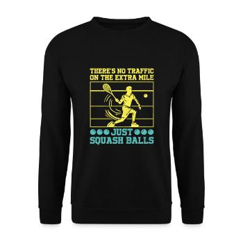 Squash Player Squash Tennis Player Raquetball Spor - Unisex Sweatshirt - black - Front - Alina (178cm) & Michal (187cm)