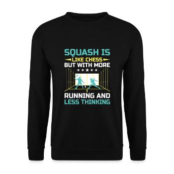Squash Player Squash Tennis Player Raquetball Spor - Unisex Sweatshirt - black - Front - Alina (178cm) & Michal (187cm)