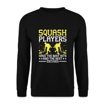 Squash Player Squash Tennis Player Raquetball Spor - Unisex Sweatshirt - black - Front - Alina (178cm) & Michal (187cm)