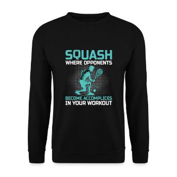 Squash Player Squash Tennis Player Raquetball Spor - Unisex Sweatshirt - black - Front - Alina (178cm) & Michal (187cm)