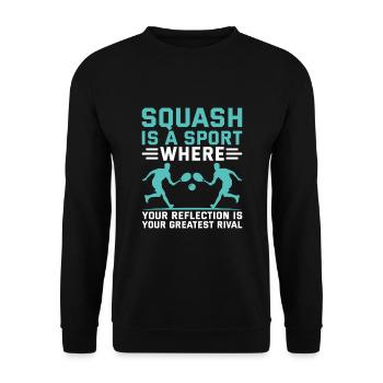 Squash Player Squash Tennis Player Raquetball Spor - Unisex Sweatshirt - black - Front - Alina (178cm) & Michal (187cm)