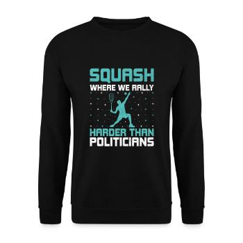 Squashspieler Squash-Tennisspieler Raquetball-Spor - Unisex Pullover - Schwarz - Vorne - Alina (178cm) & Michal (187cm)