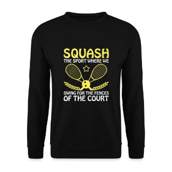 Squashspieler Squash-Tennisspieler Raquetball-Spor - Unisex Pullover - Schwarz - Vorne - Alina (178cm) & Michal (187cm)