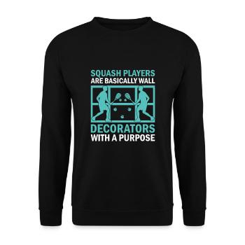 Squash Player Squash Tennis Player Raquetball Spor - Unisex Sweatshirt - black - Front - Alina (178cm) & Michal (187cm)