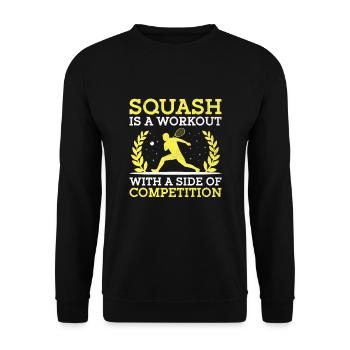 Squash Player Squash Tennis Player Raquetball Spor - Unisex Sweatshirt - black - Front - Alina (178cm) & Michal (187cm)