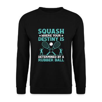 Squashspieler Squash-Tennisspieler Raquetball-Spor - Unisex Pullover - Schwarz - Vorne - Alina (178cm) & Michal (187cm)