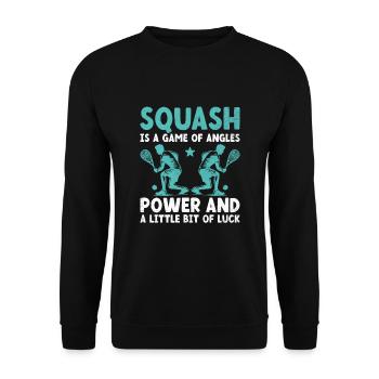 Squash Player Squash Tennis Player Raquetball Spor - Unisex Sweatshirt - black - Front - Alina (178cm) & Michal (187cm)