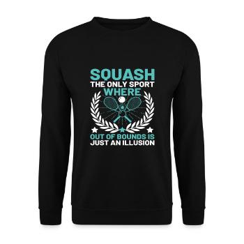 Squashspieler Squash-Tennisspieler Raquetball-Spor - Unisex Pullover - Schwarz - Vorne - Alina (178cm) & Michal (187cm)