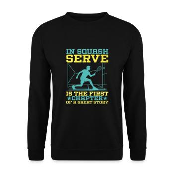 Squash Player Squash Tennis Player Raquetball Spor - Unisex Sweatshirt - black - Front - Alina (178cm) & Michal (187cm)