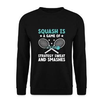 Squash Player Squash Tennis Player Raquetball Spor - Unisex Sweatshirt - black - Front - Alina (178cm) & Michal (187cm)