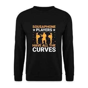 Marching Band Sayings Funny Marching Instruments - Unisex Sweatshirt - black - Front - Alina (178cm) & Michal (187cm)