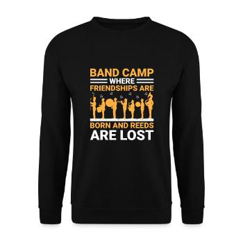 Marching Band Sayings Funny Marching Instruments - Unisex Sweatshirt - black - Front - Alina (178cm) & Michal (187cm)