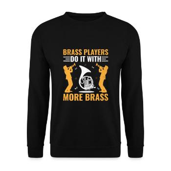 Marching Band Sayings Funny Marching Instruments - Unisex Sweatshirt - black - Front - Alina (178cm) & Michal (187cm)
