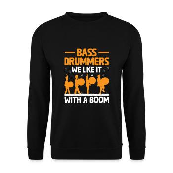 Marching Band Sayings Funny Marching Instruments - Unisex Sweatshirt - black - Front - Alina (178cm) & Michal (187cm)