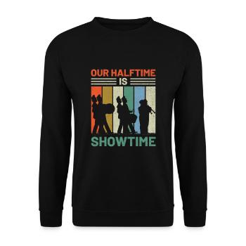 Marching Band Sayings Funny Marching Instruments - Unisex Sweatshirt - black - Front - Alina (178cm) & Michal (187cm)