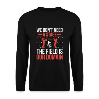 Marching Band Sayings Funny Marching Instruments - Unisex Sweatshirt - black - Front - Alina (178cm) & Michal (187cm)
