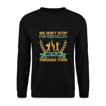 Marching Band Sayings Funny Marching Instruments - Unisex Sweatshirt - black - Front - Alina (178cm) & Michal (187cm)
