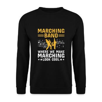 Marching Band Sayings Funny Marching Instruments - Unisex Sweatshirt - black - Front - Alina (178cm) & Michal (187cm)