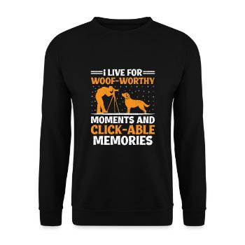 Dog Lover Photography Loves Dog Photographer Dogs - Unisex Sweatshirt - black - Front - Alina (178cm) & Michal (187cm)