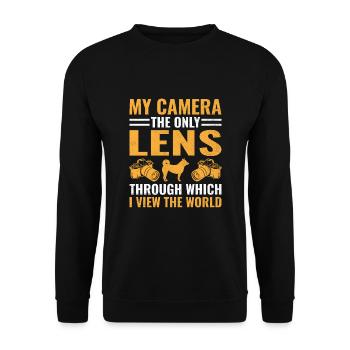 Dog Lover Photography Loves Dog Photographer Dogs - Unisex Sweatshirt - black - Front - Alina (178cm) & Michal (187cm)
