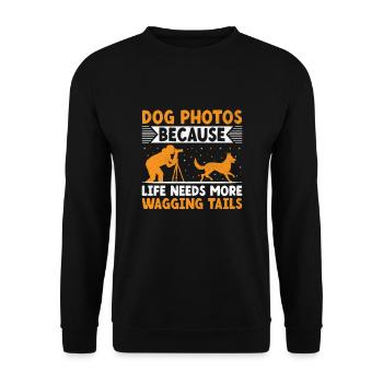 Dog Lover Photography Loves Dog Photographer Dogs - Unisex Sweatshirt - black - Front - Alina (178cm) & Michal (187cm)