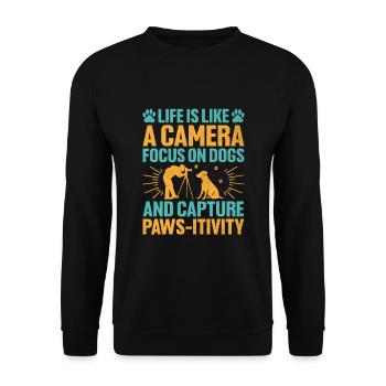 Dog Lover Photography Loves Dog Photographer Dogs - Unisex Sweatshirt - black - Front - Alina (178cm) & Michal (187cm)