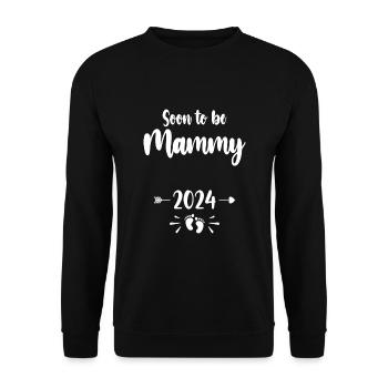 Mammy Soon To Be Mom 2024 Mother Pregnant Kids Mot - Unisex Sweatshirt - black - Front - Alina (178cm) & Michal (187cm)